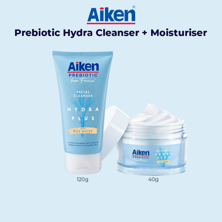 AIKEN Prebiotic Hydra Cleanser+ Moisturiser Set Lazada