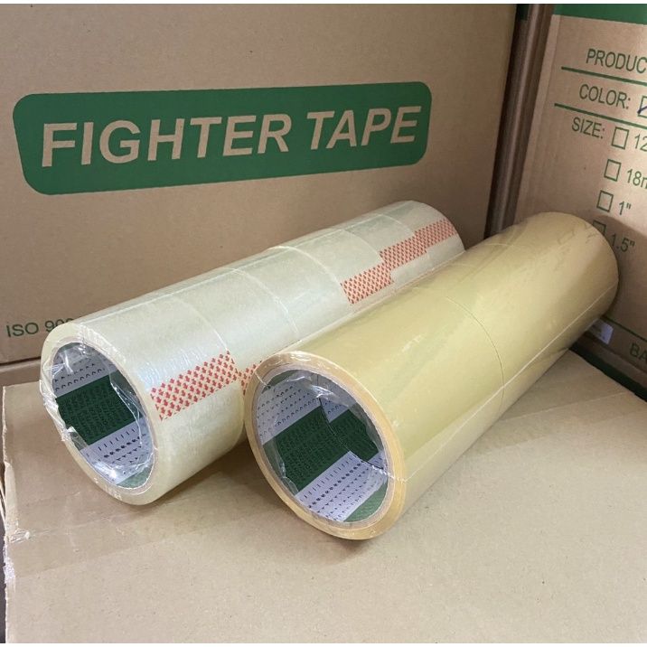 fighter-tape-ยกลัง-72-ม้วน-เทปกาว-45-หลา-เทปปะพัสดุ-เทปปิดกล่อง-เทปใส-เทปน้ำตาล-opp-tape-ยี่ห้อ-fighter-ส่งฟรี