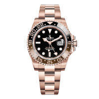 【จัดส่งฟรี】นาฬิกาrolexของแท้ GMT-Master II ทำจาก ตัวเรือนทอง watch in 18 ct Everose gold m126715chnr-0001, ทำจาก Oystersteel และทองคำ สินค้ารับประกัน1ปี นาฬิกาข้อมือผู้ชาย นาฬิกากลไกแ 40 มม【มาพร้อมกับบรรจุภัณฑ์เดิม】