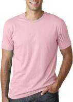 Next Level Mens Fitted Set in 1x1 Baby Rib Collar T-Shirt, Light Pink