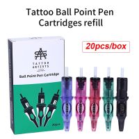 【YF】◕┅  20pcs Practice Ballpoint Cartridge Needles 5 Colors for Machine Refill Multicolor Stippling Supply