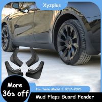 Xyzplus Model3 2023 Mud Flaps For Tesla Model 3 2022 Accessories Guard Fender Front Rear Wheel Mudguard Carbon Fiber ABS