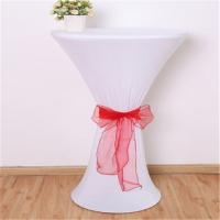 [HOT ZEXKLIOALQAQ 529] High Top Cocktail Table Cover Spandex Lycra Wedding Party Table Covers Round For Folding Tables