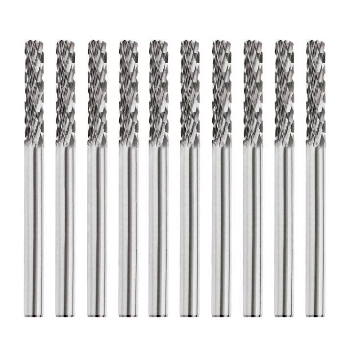 xcan-10pcs-3mm-shank-double-cut-tungsten-carbide-rotary-burr-sets-for-dremel-rotary-tools-rotary-file