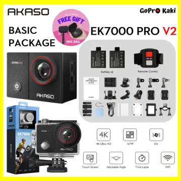  AKASO EK7000 Pro 4K Action Camera with Touch Screen EIS 131ft  Waterproof Camera Remote Control Underwater Camera with Helmet Accessories  Kit : Electronics