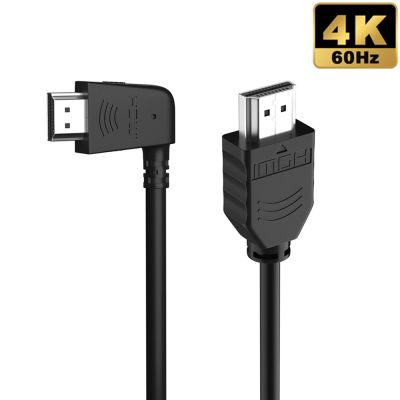 สาย2.0ที่รองรับ4K 60Hz HDMI สายทำมุม90องศาแบบสั้นพิเศษสำหรับแอปเปิ้ลทีวี PS5 4K PS4 Pro XBox HDTV HDR ARC CEC รองรับ