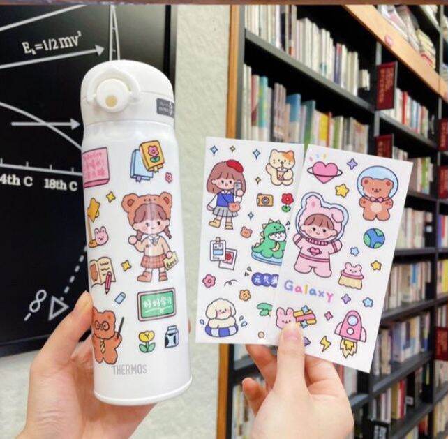 COD Thermos Kecil Termos Mini + stiker Termos Air Panas Model One Touch ...