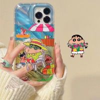 เคส RouJiang สำหรับ IPhone 15 14 13 12 11 Pro Max X XR Xs Max 8 7 6S Plus SE 2020เคสโทรศัพท์ชายหาดรีสอร์ทการ์ตูนที่มีขายึดเดียวกัน