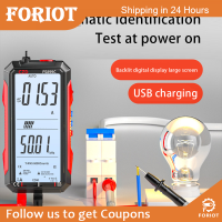 Foriot  มัลติมิเตอร์แบบดิจิทัล6000นับ TRMS AC/มาตรกระแสไฟฟ้า DC โวลต์มิเตอร์ทดสอบอุณหภูมิอัตโนมัติโอห์มเฮิรตซ์ไดโอดตัวเก็บประจุเครื่องวัด NCV