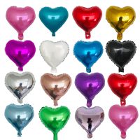 【DT】hot！ 10pcs 10inch heart love aluminum foil balloon baby shower child birthday party wedding  decor supplies air balloons Globos