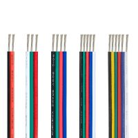 [HOT ZHKKZZLWWG 510] 2/3/4/5/6pin สายไฟ LED 5 100M LED Extension Cable สำหรับ RGB RGBW RGBWW SMD WS2812B LED Strip ไฟ JST Connector