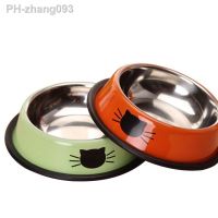 Pet Feeding Bowls Stainless Steel Non-slip Dog Food Bowl Durable Anti-fall Cat Puppy Feeder For Dogs Teddy Golden Retriever