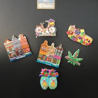 ㍿✾ↂ Holland Creative Fridge Magnet Souvenir Amsterdam Street Cultural Landscape Tourist Gift Ideas 3D Resin Fridge Magnet Decor