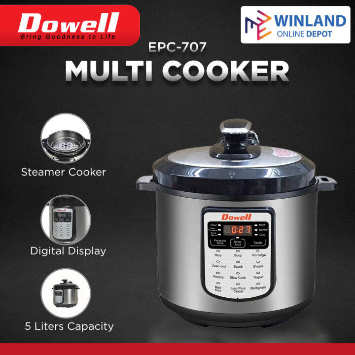 DOWELL by Winland EPC707 6in1 Multi cooker with 12 Cooking Programs