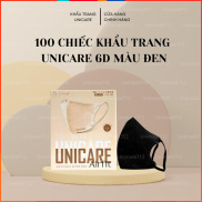 Thùng 100 chiếc khẩu trang màu đen 6D Unicare