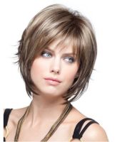 [Free ship] and wig female short hair outer fake mixed brown gold cross-border style wigs