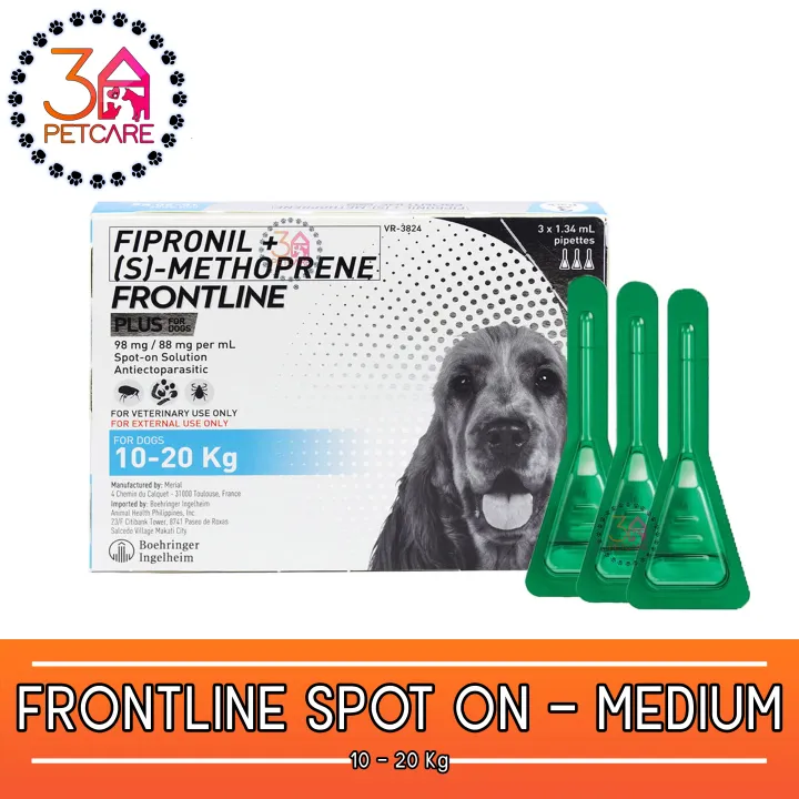 Frontline Plus Tick Flea Spot On For Medium Dogs 10 20kg Box Of 3 Lazada Ph