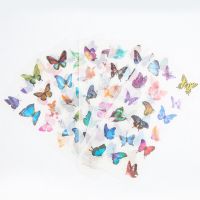 15packs/lot beautiful butterfly self-adhesive stickers seal sticky label decorations  tools for kid DIY stationery wholesale Stickers Labels