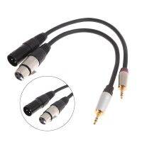 Audio Cable Canon XLR Female/Male To 3.5 Jack Male Aux Connector Gold Plated For Instrument Guitar Mixer Amplifier Bass 30cm