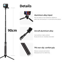 (สินค้าเฉพาะจุด) ESIN Aluminium Alloy Selfie Stick Extendable Handheld escope Pole Monopod Tripod Mount For GoPro XiaoYi DJI Osmo Action 2。《 Suggest Order 》