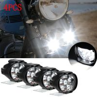 ❉■℡ 4PCS 6LED Motorcycle Headlight 12V 15W Waterproof Auxiliary LED Spotlight Lamp Motobike Styling Decor Moto Equipment Accessories