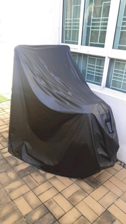 ผ้าคลุมมอเตอร์ไซค์-yamaha-aerox-สีดำ-รุ่นเนื้อผ้าหนา-ผ้าคลุมรถมอตอร์ไซค์-motorcycle-cover-thick-black-color