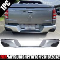 กันชนท้าย กันชนหลัง รุ่น มิตซูบิชิ ไทรทัน MITSUBISHI TRITON ปี 2015 - 2018 สีโครเมี่ยม ตัดดำ 1 ชิ้น