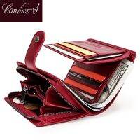 【CC】 ContactS Leather Wallets Men Wallet Short Small Blocking Card Holder Ladies Coin Purse