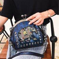 shell bag female 2023 new all-match trendy ins super fire forest oblique cross chain girl messenger