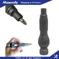 Manooby มือจับโลหะผสมอลูมิเนียม สำหรับก้าน1/4 "บิตสบายมินิไขควง6.35Mm ที่จับเครื่องมือเปิดซ่อม