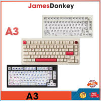 James Donkey A3 ชุดคีย์บอร์ดไร้สาย 75% พร้อมลูกบิด 2.4G