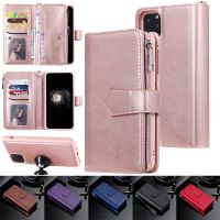 ☃✶ Magnetic Flip Leather Phone Case for iPhone 14 13 Pro Max 12 11 XS XR X SE 2022 8 7 6 Plus Zipper Wallet Card Back Cover Coque