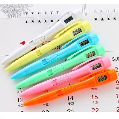 1 pcs fashion 0.7mm Electronic watch pen for office clock electronic test ball pen Kawaii Creative office supplies ballpoint pen