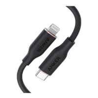 Anker USB-C A8663เป็นสายเคเบิลหลอดไฟ,สาย641 (สีดำเที่ยงคืน6ft),ได้รับการรับรอง MFi,Powerline III Flow ซิลิโคนสายชาร์จสำหรับเร็ว iPhone 13 Pro 12 11 X XS XR 8 Plus (ไม่รวมที่ชาร์จ)