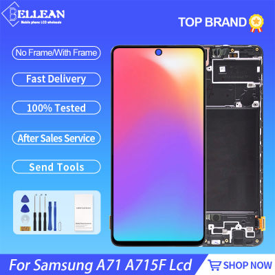 6.7นิ้วสำหรับ Samsung Galaxy A71 LCD Touch Screen Digitizer A715F A715จอแสดงผลพร้อมกรอบจัดส่งฟรีฟรี