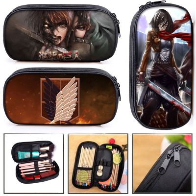 Anime Japanese Attack on Titan Pencil Bag For Teenagers Make Up Bags Women School Supplies Stationery Children Bookbag Gift