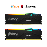 RAM (แรมพีซี) 32GB (16GBx2) 5600MHz KINGSTON FURY BEAST DDR5 RGB (KF556C40BBAK2-32)