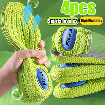 Sports Insoles for Women Men Feet Care Deodorant Inserts Silicone Breathable Cushion High Elasticity Sports Running Shoe Soles Shoes Accessories