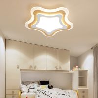 Childrens Room Lamp Boy Simple Bedroom Lamp Warm and Romantic Princess Five-pointed Star Ceiling Lamp Study Indoor Lighting Dec