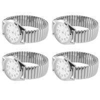 4X Big Numbers Stretchy Steel Men Lady Sports Wrist Watch 1.4 inch