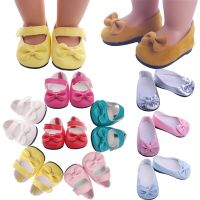 Doll Clothes Shoes Bow Decoration Kawaii For Girls 18 Inch American Doll 43 Cm Reborn Baby Generation Baby Accessories Kids Toy Hand Tool Parts Access