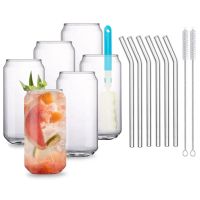 【CW】○┇  Glass Cup Mug Cans Beer Cocktail Cold Drink Juice Borosilicate Bar Accessories