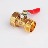 Pneumatic 1/8 1/4 3/8 1/2 BSP Female/Male Thread Mini Ball Valve Brass Connector Joint Copper Pipe Fitting Coupler Adapter