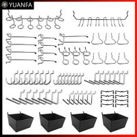 【Flash Sale】81Pcs Pegboard Hooks Assortment With Pegboard Bins Peg Locks Tools Organizers