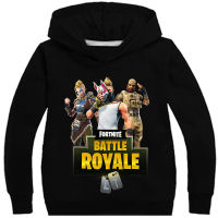 Fortnites เสื้อมีหมวกของเด็กผู้ใหญ่,เสื้อฮู้ดเด็กผู้ชายฤดูใบไม้ผลิและฤดูใบไม้ร่วงสำหรับเด็กหญิงเด็กชายเสื้อฮู้ดเสื้อสเวตเตอร์บางผสมชุดผ้าฝ้ายแขนยาวเสื้อผ้าเด็ก3-14ปี