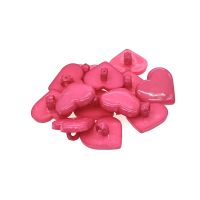 17mm Resin Buttons Scrapbook Heart deep pink buttons for clothing sewing supplies sewing accessories buttons for crafts Haberdashery