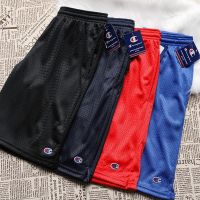 ❅☑┅ American version of champion sports mesh shorts loose basketball running five-point casual pants for men and women summer