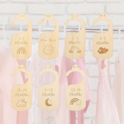 【jw】┅✻  7x Baby Clothing Size Age Dividers Organizer Hanging New Mom