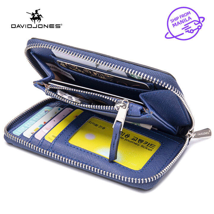 David Jones Paris long wallet for women card holder coin purse small