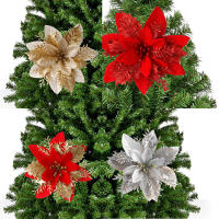 QianXing Shop (Pack of 10) Christmas Decoration Multi-layer Christmas Flowers